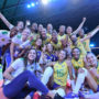Brasil festejando primeira vitória