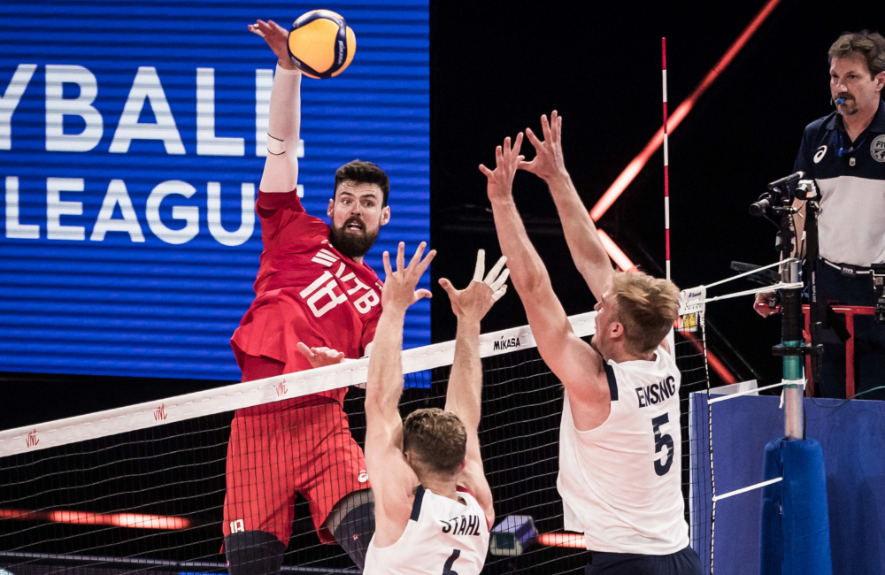 Egor Kliuka Rússia vence Estados Unidos VNL