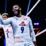 Ngapeth inspirado Franca bronze diante Eslovênia